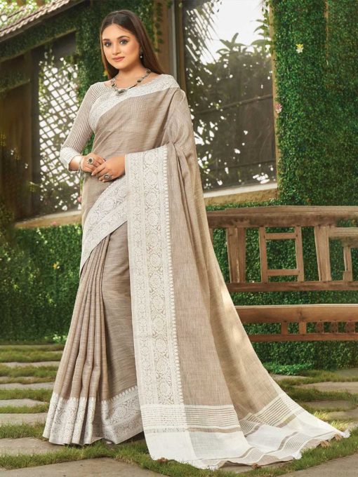 Astita Vaibhav Linen Saree Sari Catalog 4 Pcs - Image 3