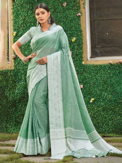 Astita Vaibhav Linen Saree Sari Catalog 4 Pcs - Image 4