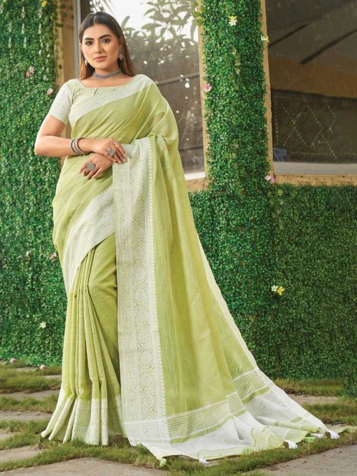 Astita Vaibhav Linen Saree Sari Catalog 4 Pcs - Image 5