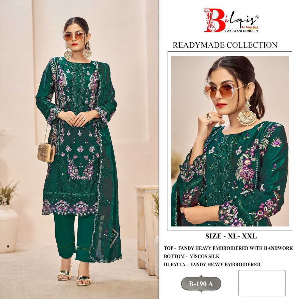 Bilqis B 190 A-D Fancy Readymade Salwar Suit Catalog 4 Pcs (3) Bilqis B 190 A-D Fancy Readymade Salwar Suit Catalog 4 Pcs - Image 4