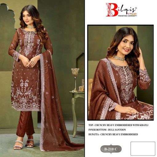 Bilqis B 210 A-D Fancy Salwar Suit Catalog 4 Pcs - Image 2
