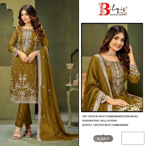 Bilqis B 210 A-D Fancy Salwar Suit Catalog 4 Pcs - Image 4