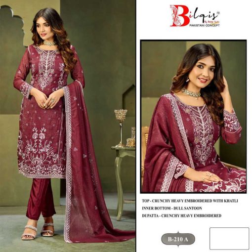 Bilqis B 210 A-D Fancy Salwar Suit Catalog 4 Pcs - Image 6
