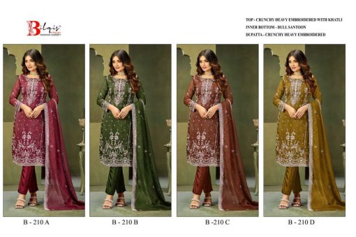 Bilqis B 210 A-D Fancy Salwar Suit Catalog 4 Pcs - Image 10