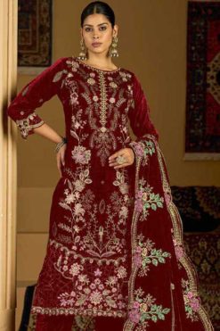 Bilqis B 211 A D Velvet Salwar Suit Catalog 4 Pcs 247x371 - Surat Fabrics