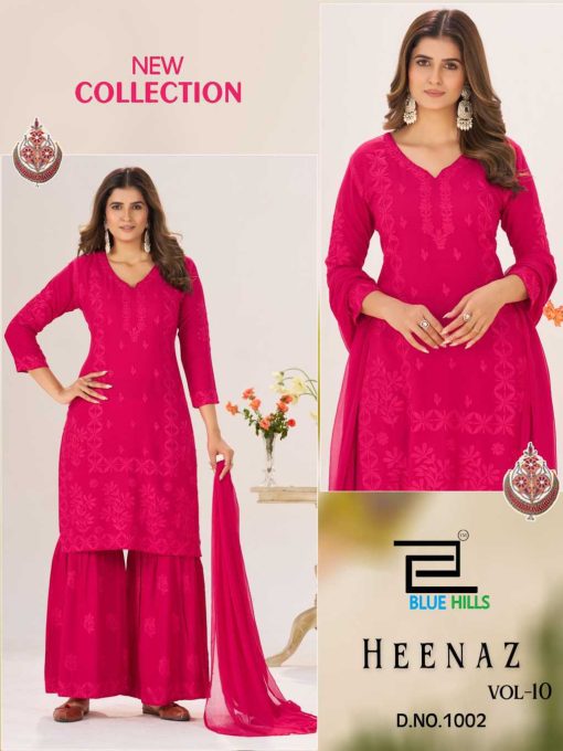 Blue Hills Heenaz Vol 10 Kurti with Dupatta Bottom Rayon Catalog 4 Pcs - Image 4