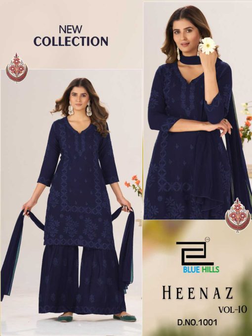 Blue Hills Heenaz Vol 10 Kurti with Dupatta Bottom Rayon Catalog 4 Pcs - Image 5
