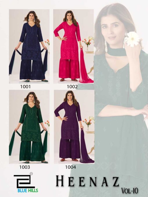 Blue Hills Heenaz Vol 10 Kurti with Dupatta Bottom Rayon Catalog 4 Pcs - Image 7