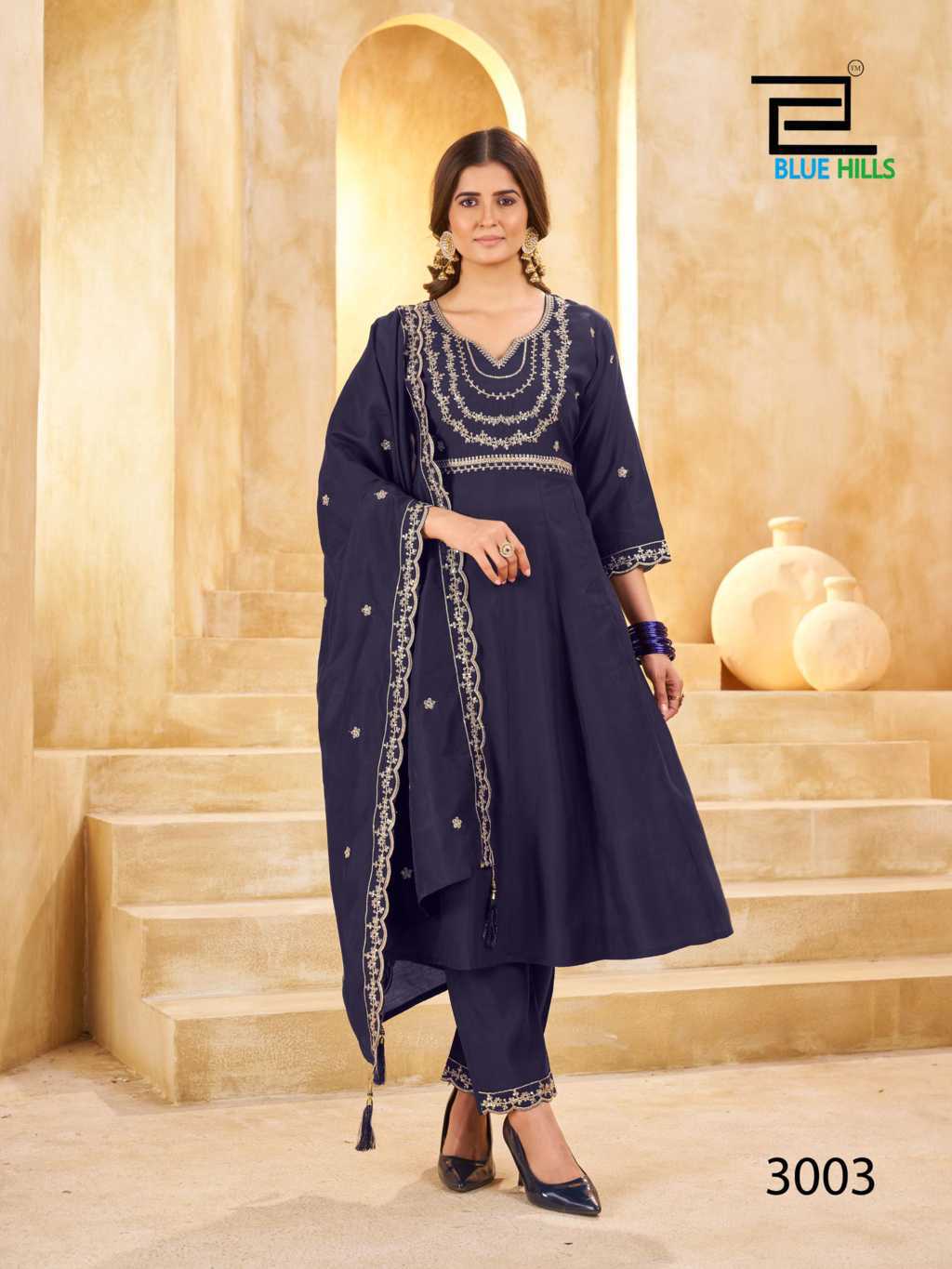 Blue Hills Kritika Vol 3 Kurti with Dupatta Bottom Silk Catalog 6 Pcs (4) Blue Hills Kritika Vol 3 Kurti with Dupatta Bottom Silk Catalog 6 Pcs - Image 5