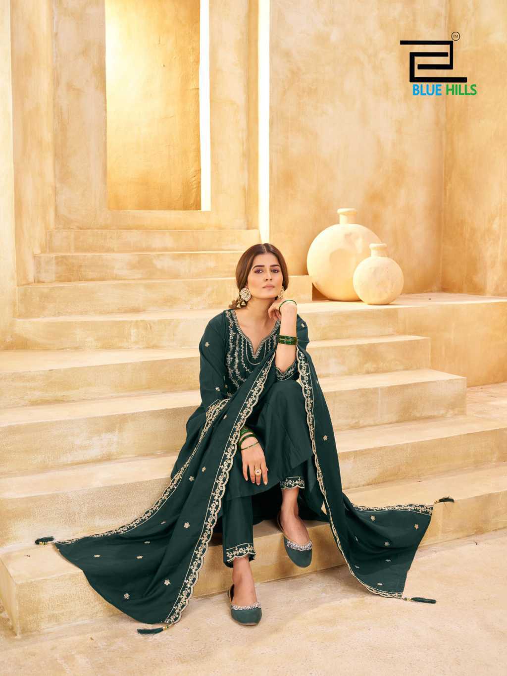 Blue Hills Kritika Vol 3 Kurti with Dupatta Bottom Silk Catalog 6 Pcs (8) Blue Hills Kritika Vol 3 Kurti with Dupatta Bottom Silk Catalog 6 Pcs - Image 9