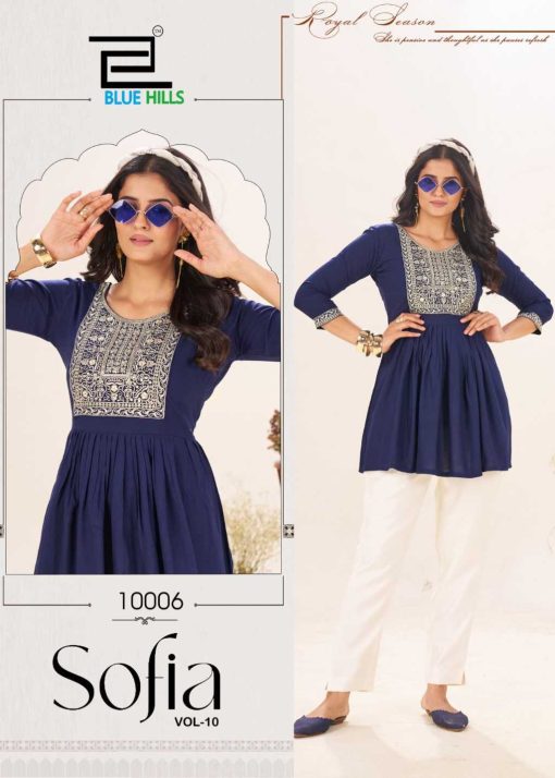 Blue Hills Sofia Vol 10 Rayon Kurti Catalog 6 Pcs - Image 2