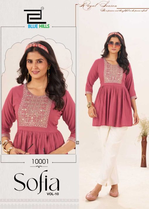 Blue Hills Sofia Vol 10 Rayon Kurti Catalog 6 Pcs - Image 6
