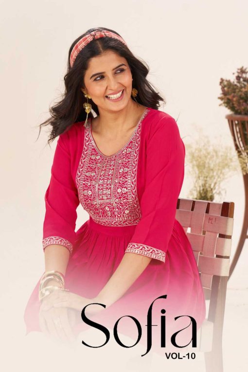 Blue Hills Sofia Vol 10 Rayon Kurti Catalog 6 Pcs - Image 7