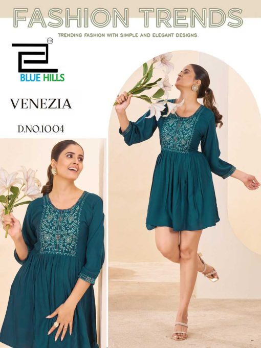 Blue Hills Venezia Rayon Kurti Catalog 4 Pcs - Image 2
