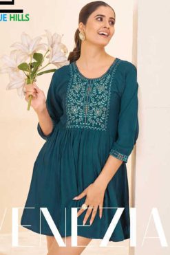 Blue Hills Venezia Rayon Kurti Catalog 4 Pcs