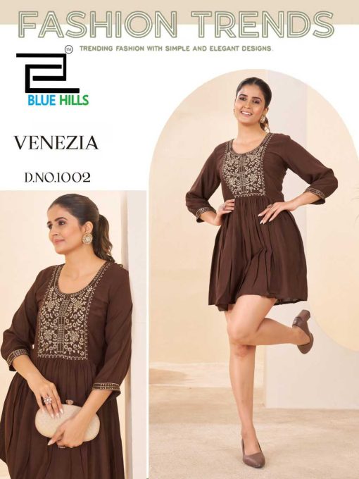 Blue Hills Venezia Rayon Kurti Catalog 4 Pcs - Image 4