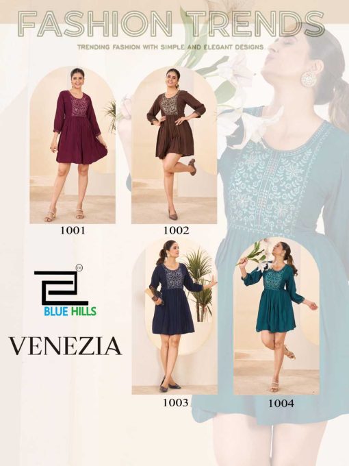 Blue Hills Venezia Rayon Kurti Catalog 4 Pcs - Image 7