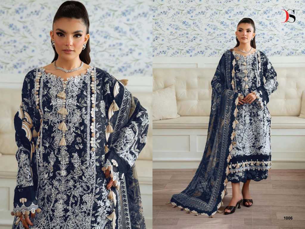 Deepsy Jade Premium Chiffon Cotton Salwar Suit Catalog 8 Pcs (8) Deepsy Jade Premium Chiffon Cotton Salwar Suit Catalog 8 Pcs - Image 9