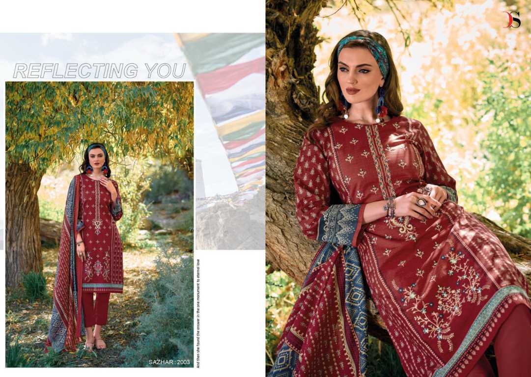 Deepsy Sazhar Vol 2 Pashmina Salwar Suit Catalog 8 Pcs (8) Deepsy Sazhar Vol 2 Pashmina Salwar Suit Catalog 8 Pcs - Image 9