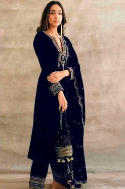Florent DN 1020 A-D Velvet Collection Salwar Suit Catalog 4 Pcs