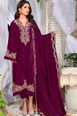 Florent DN 1024 A-D Velvet Collection Salwar Suit Catalog 4 Pcs