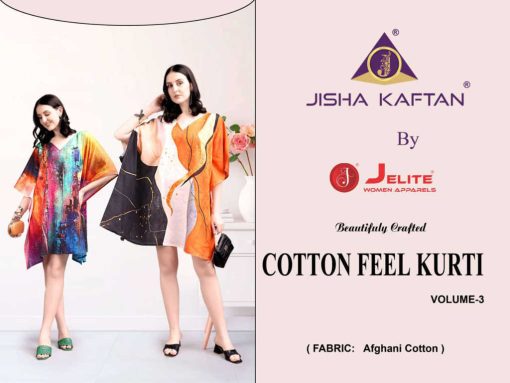 Jisha Cotton Feel Kurti Vol 3 Catalog 8 Pcs - Image 2