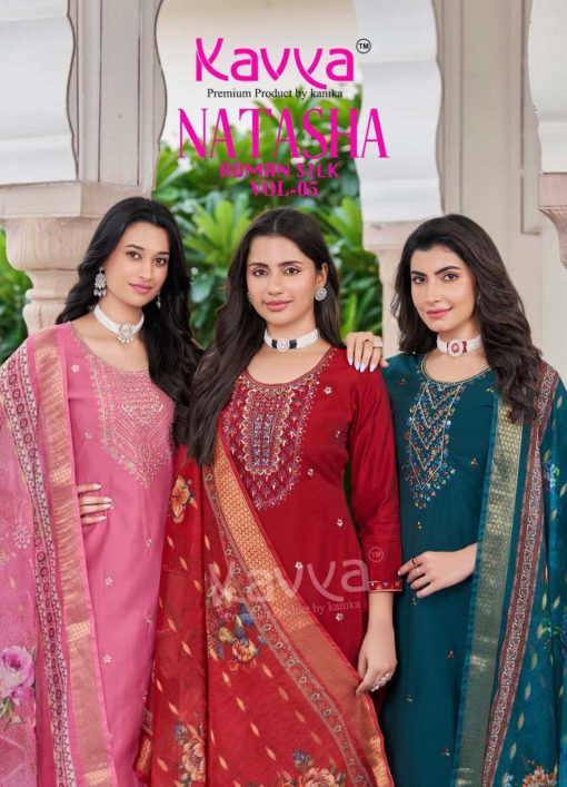 Kavya Natasha Vol 5 Silk Readymade Suit Catalog 10 Pcs - Image 2