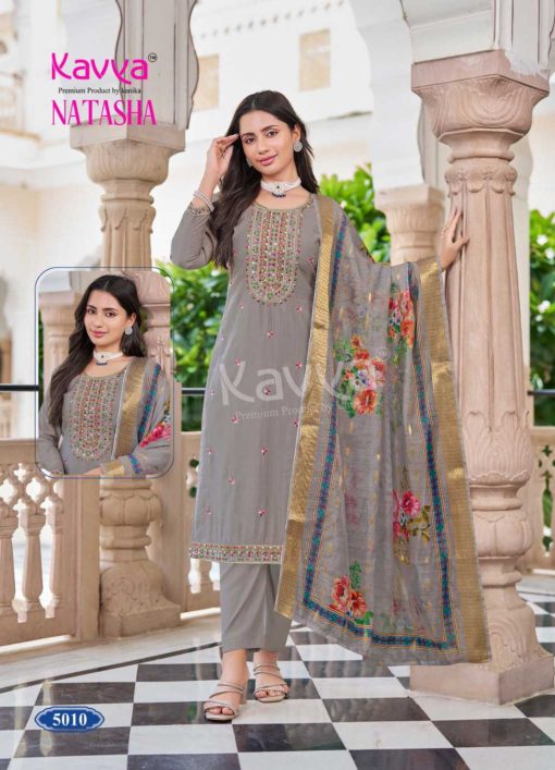 Kavya Natasha Vol 5 Silk Readymade Suit Catalog 10 Pcs - Image 12