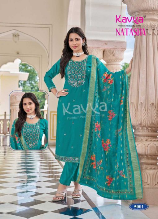 Kavya Natasha Vol 5 Silk Readymade Suit Catalog 10 Pcs - Image 13