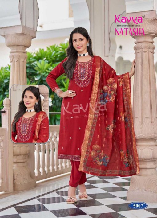 Kavya Natasha Vol 5 Silk Readymade Suit Catalog 10 Pcs - Image 9