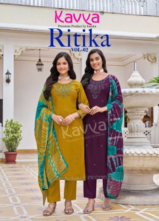 Kavya Ritika Vol 2 Viscose Readymade Suit Catalog 10 Pcs - Image 3
