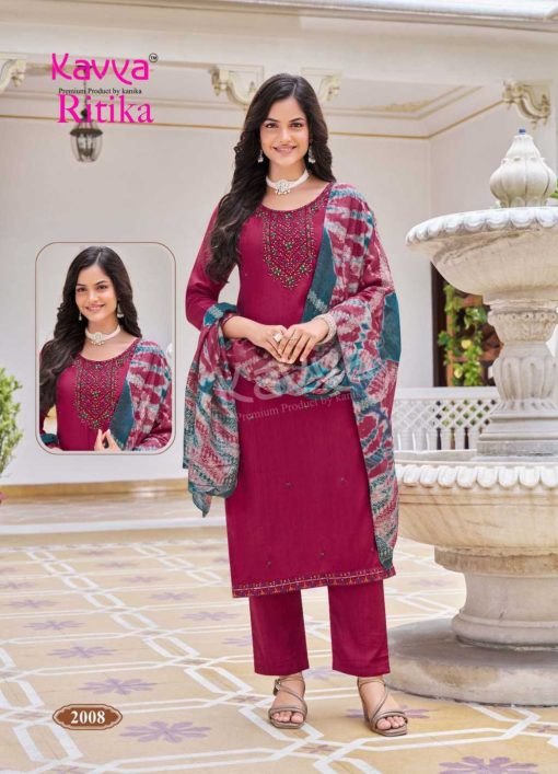 Kavya Ritika Vol 2 Viscose Readymade Suit Catalog 10 Pcs - Image 12
