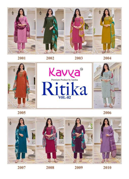 Kavya Ritika Vol 2 Viscose Readymade Suit Catalog 10 Pcs - Image 15
