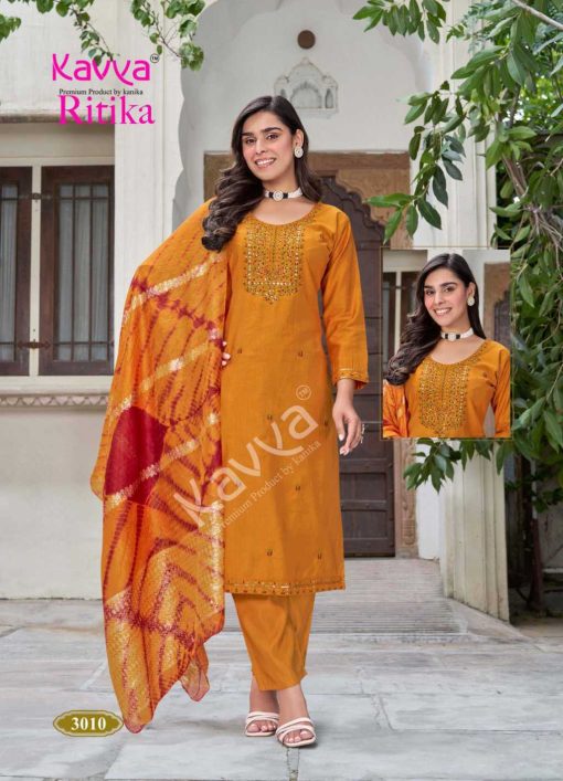 Kavya Ritika Vol 3 Viscose Readymade Suit Catalog 10 Pcs - Image 12