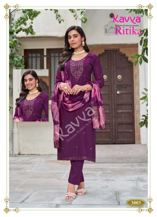 Kavya Ritika Vol 3 Viscose Readymade Suit Catalog 10 Pcs - Image 5