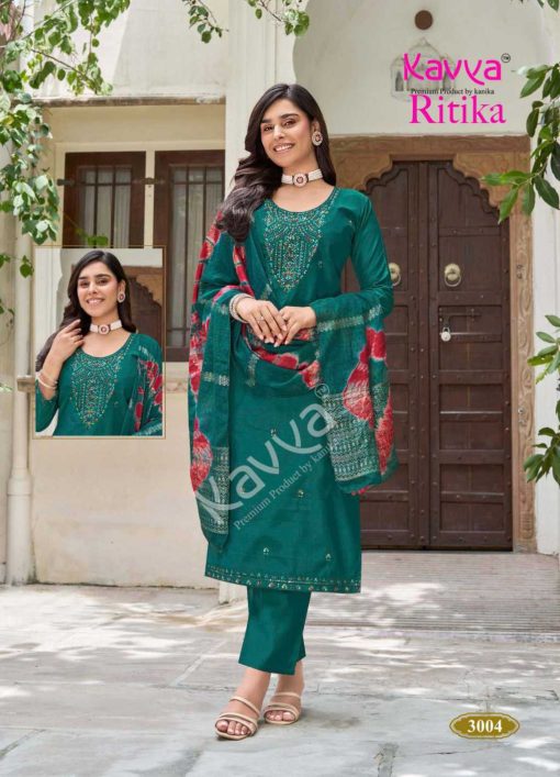 Kavya Ritika Vol 3 Viscose Readymade Suit Catalog 10 Pcs - Image 6