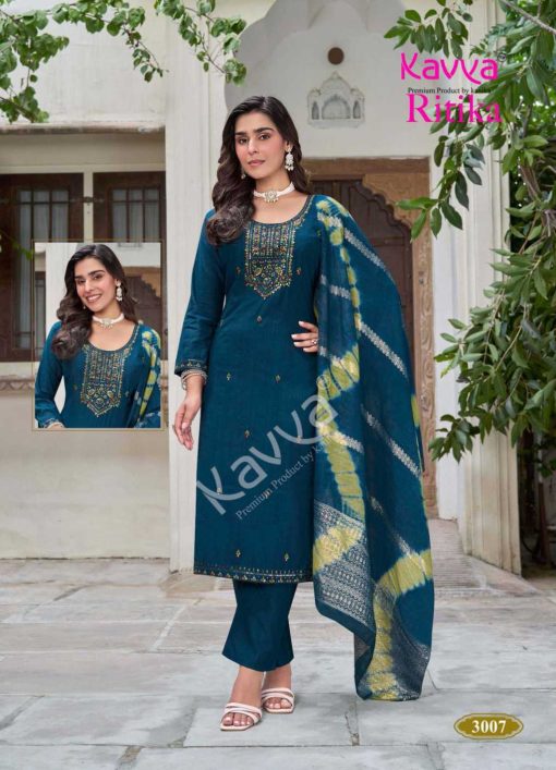 Kavya Ritika Vol 3 Viscose Readymade Suit Catalog 10 Pcs - Image 9