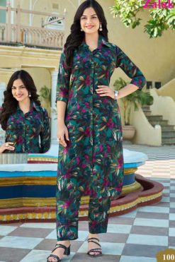 Kavya Zalak Vol 1 Chanderi Kurti with Bottom Catalog 10 Pcs