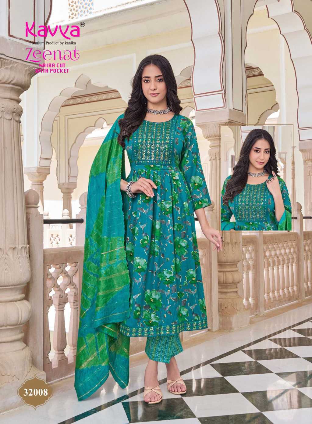 Kavya Zeenat Vol 32 Naira Cut Chanderi Readymade Suit Catalog 10 Pcs (9) Kavya Zeenat Vol 32 Naira Cut Chanderi Readymade Suit Catalog 10 Pcs - Image 10
