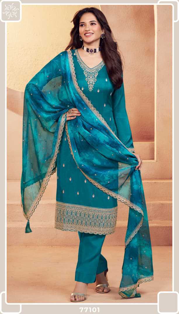 Kuleesh Falak by Vinay Silk Salwar Suit Catalog 4 Pcs (2) Kuleesh Falak by Vinay Silk Salwar Suit Catalog 4 Pcs - Image 3