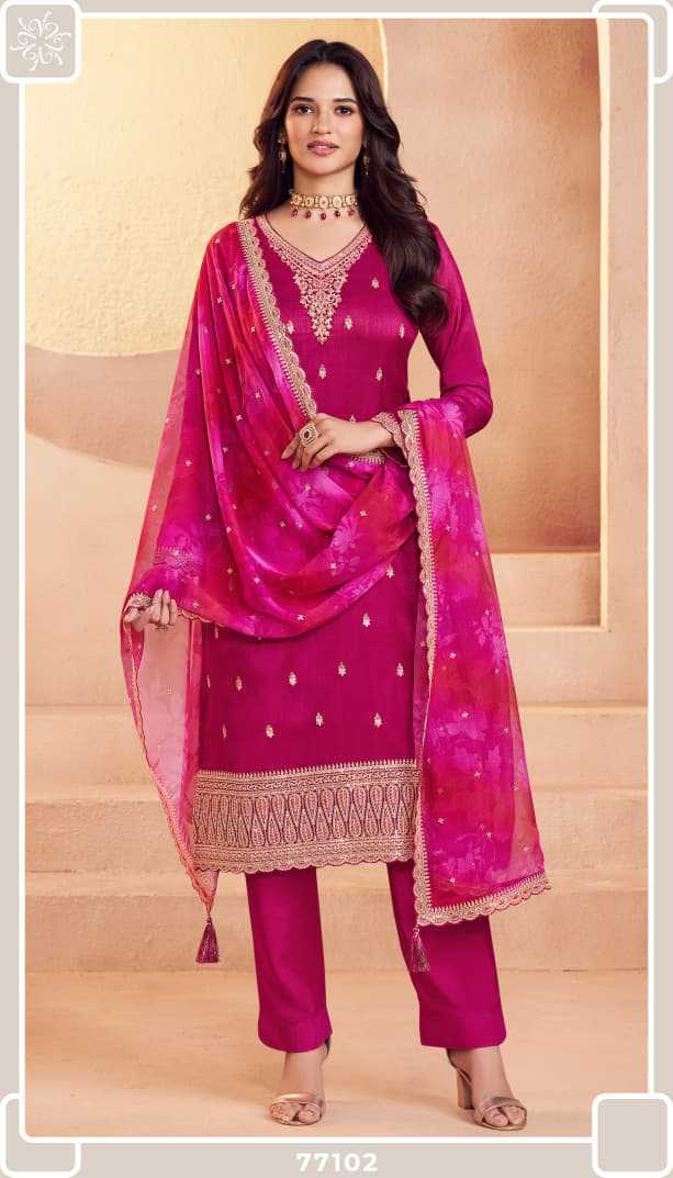 Kuleesh Falak by Vinay Silk Salwar Suit Catalog 4 Pcs (4) Kuleesh Falak by Vinay Silk Salwar Suit Catalog 4 Pcs - Image 5