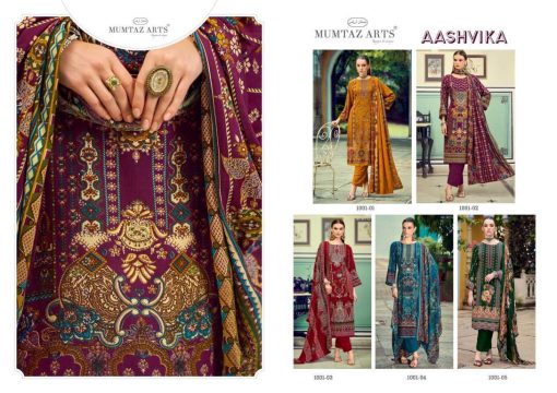 Mumtaz Arts Aashvika Pashmina Salwar Suit Catalog 5 Pcs - Image 9