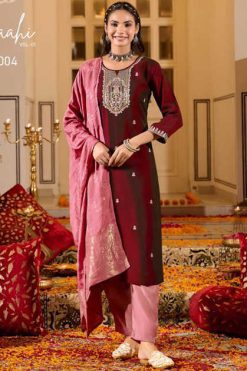 Radhika Raahi Vol 1 Kurti with Dupatta Bottom Silk Catalog 6 Pcs