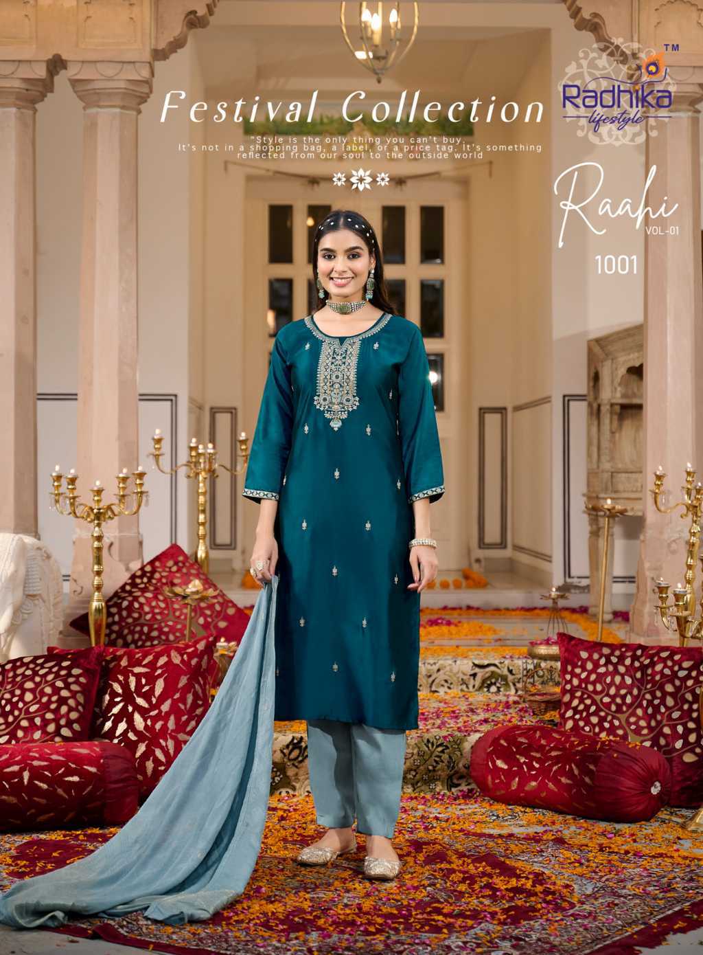 Radhika Raahi Vol 1 Kurti with Dupatta Bottom Silk Catalog 6 Pcs (3) Radhika Raahi Vol 1 Kurti with Dupatta Bottom Silk Catalog 6 Pcs - Image 4