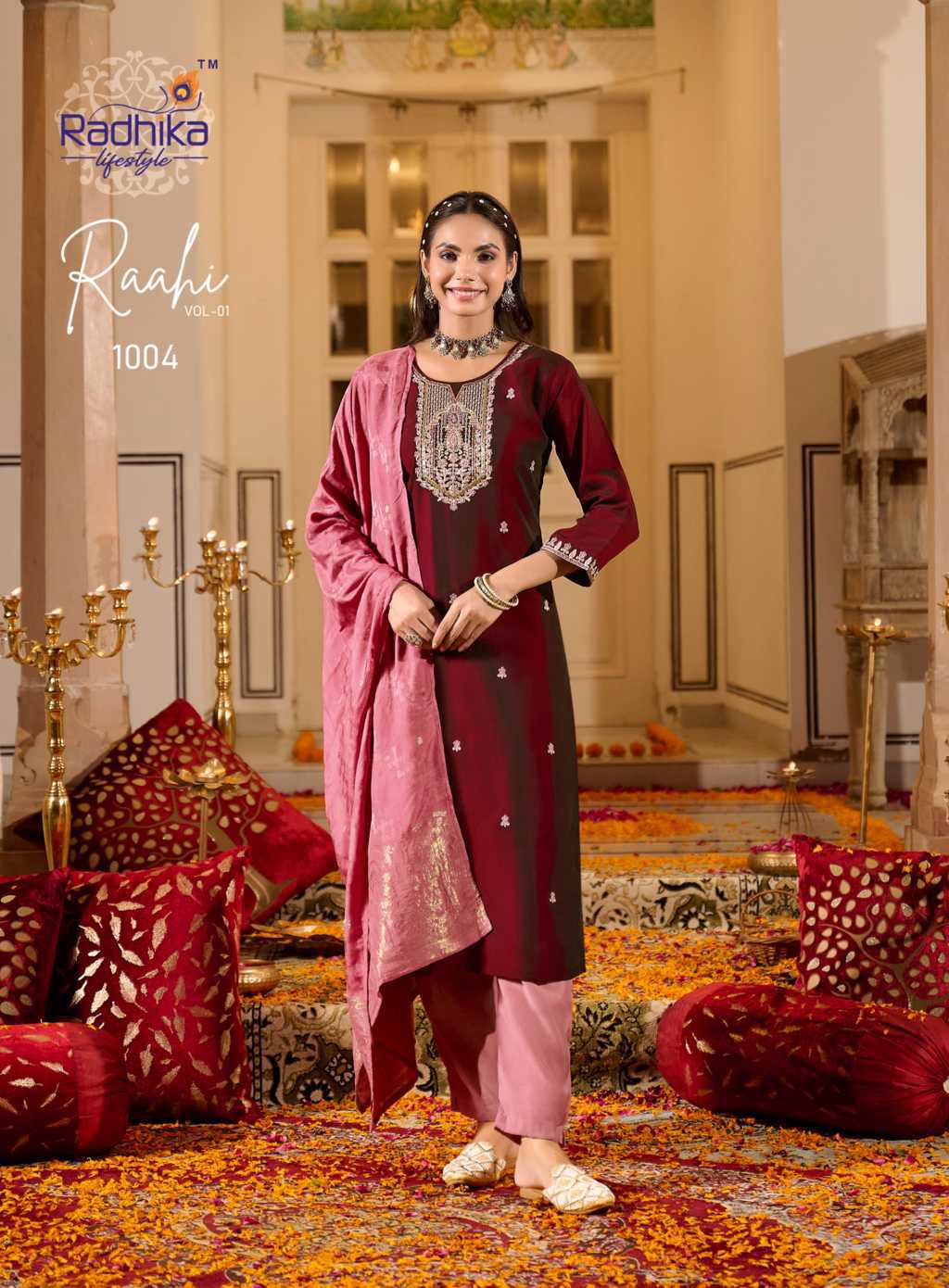 Radhika Raahi Vol 1 Kurti with Dupatta Bottom Silk Catalog 6 Pcs (6) Radhika Raahi Vol 1 Kurti with Dupatta Bottom Silk Catalog 6 Pcs - Image 7