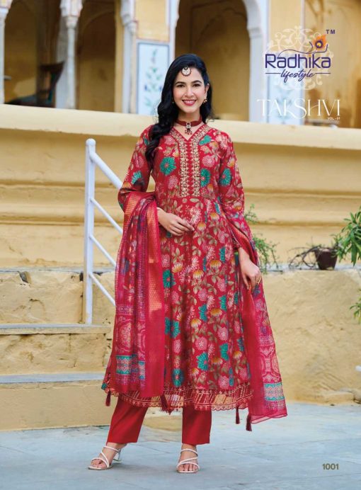 Radhika Takshvi Vol 1 Kurti with Dupatta Bottom Fancy Catalog 6 Pcs - Image 3