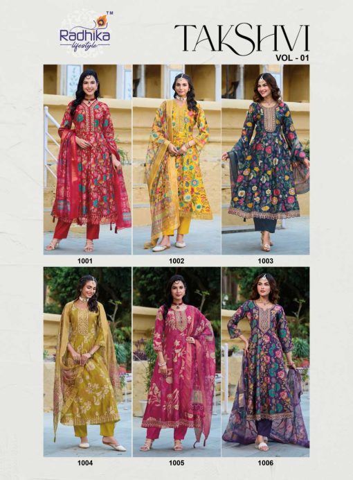 Radhika Takshvi Vol 1 Kurti with Dupatta Bottom Fancy Catalog 6 Pcs - Image 9