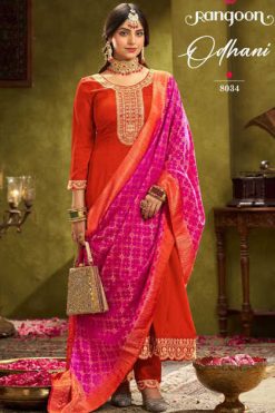 Rangoon Odhani by Kessi Chinon Readymade Salwar Suit Catalog 4 Pcs