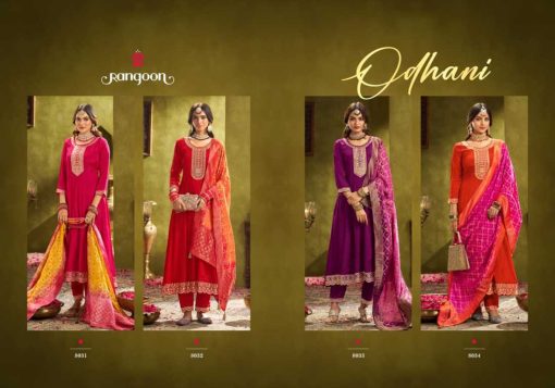 Rangoon Odhani by Kessi Chinon Readymade Salwar Suit Catalog 4 Pcs - Image 6