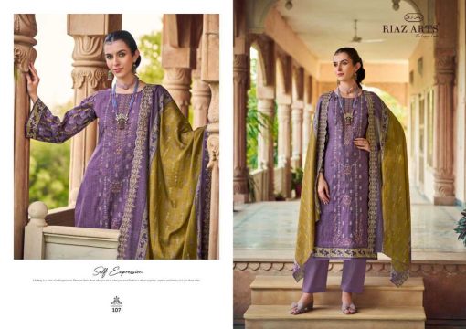 Riaz Arts Chevron Vol 2 by Mumtaz Arts Cotton Salwar Suit Catalog 8 Pcs - Image 11